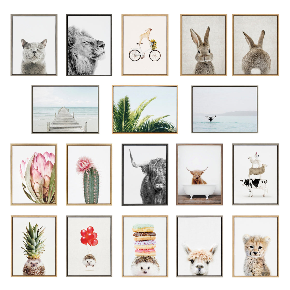 Sylvie East Beach Left and Right Framed Canvas by Amy Peterson Art Studio