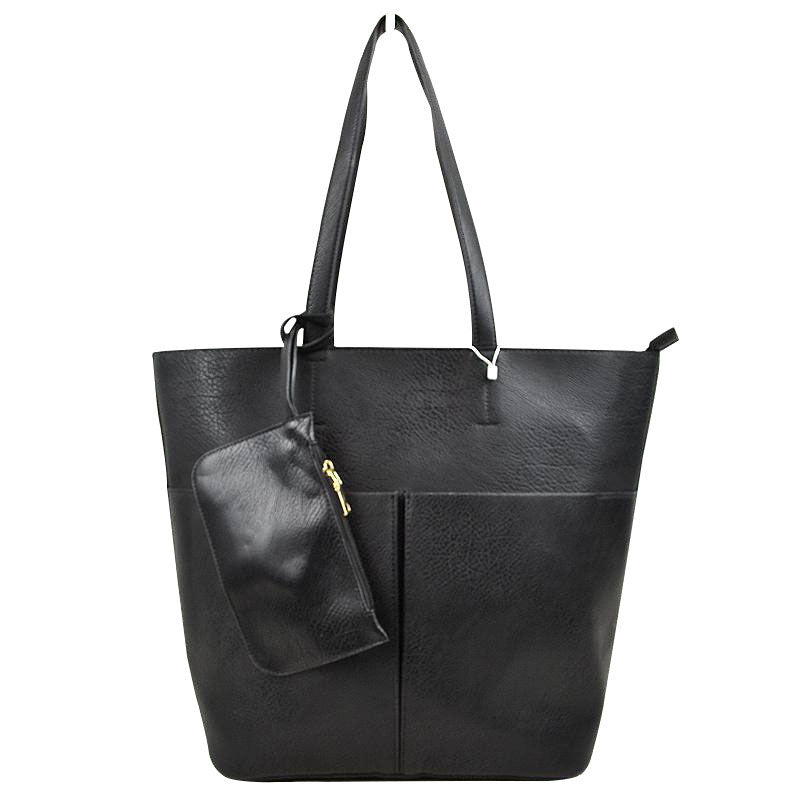 3 In 1 Large Soft Faux Leather Womens Tote Handbags