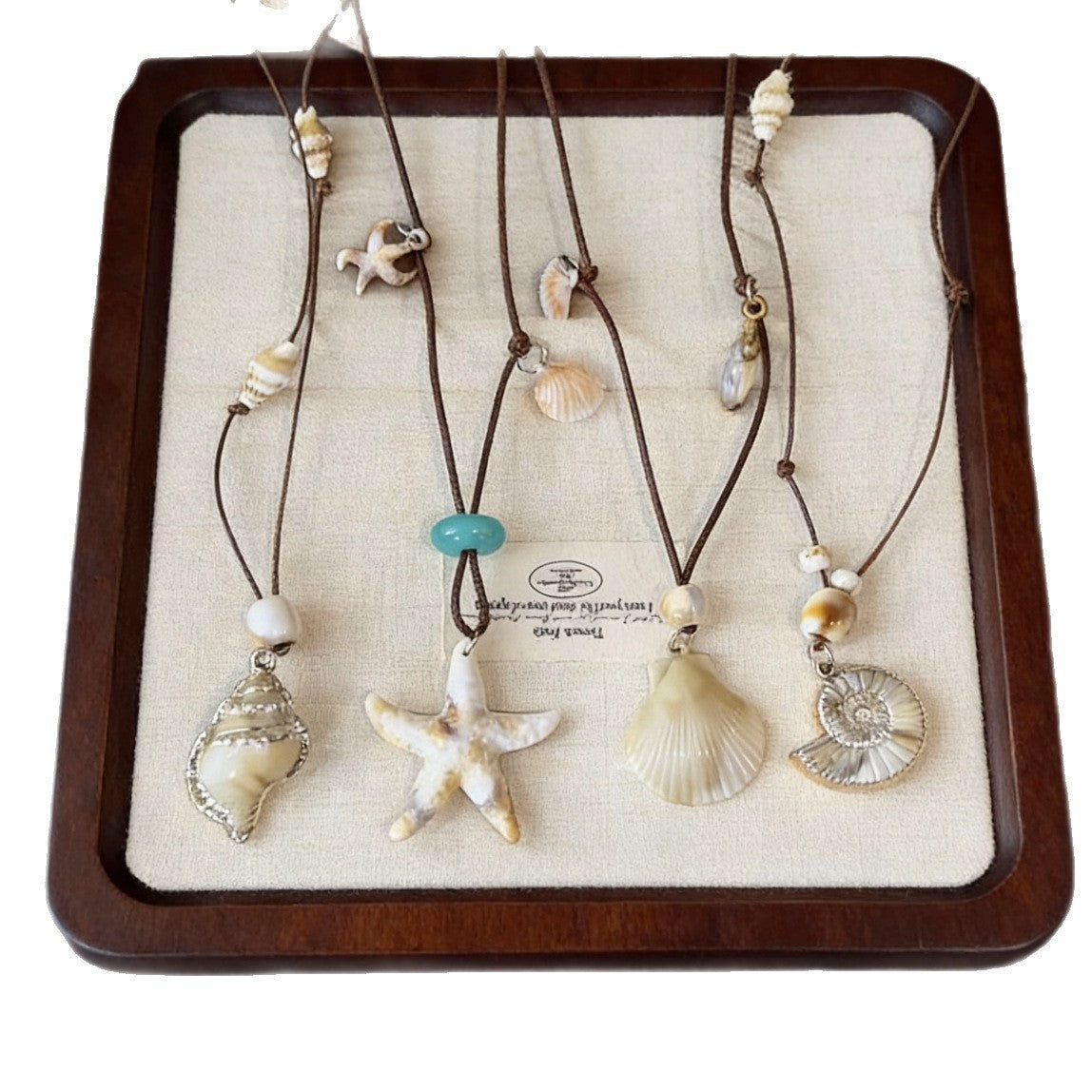 Women's Cotton String Starfish Shell Beaded Seaside Atmosphere Vacation Pendant