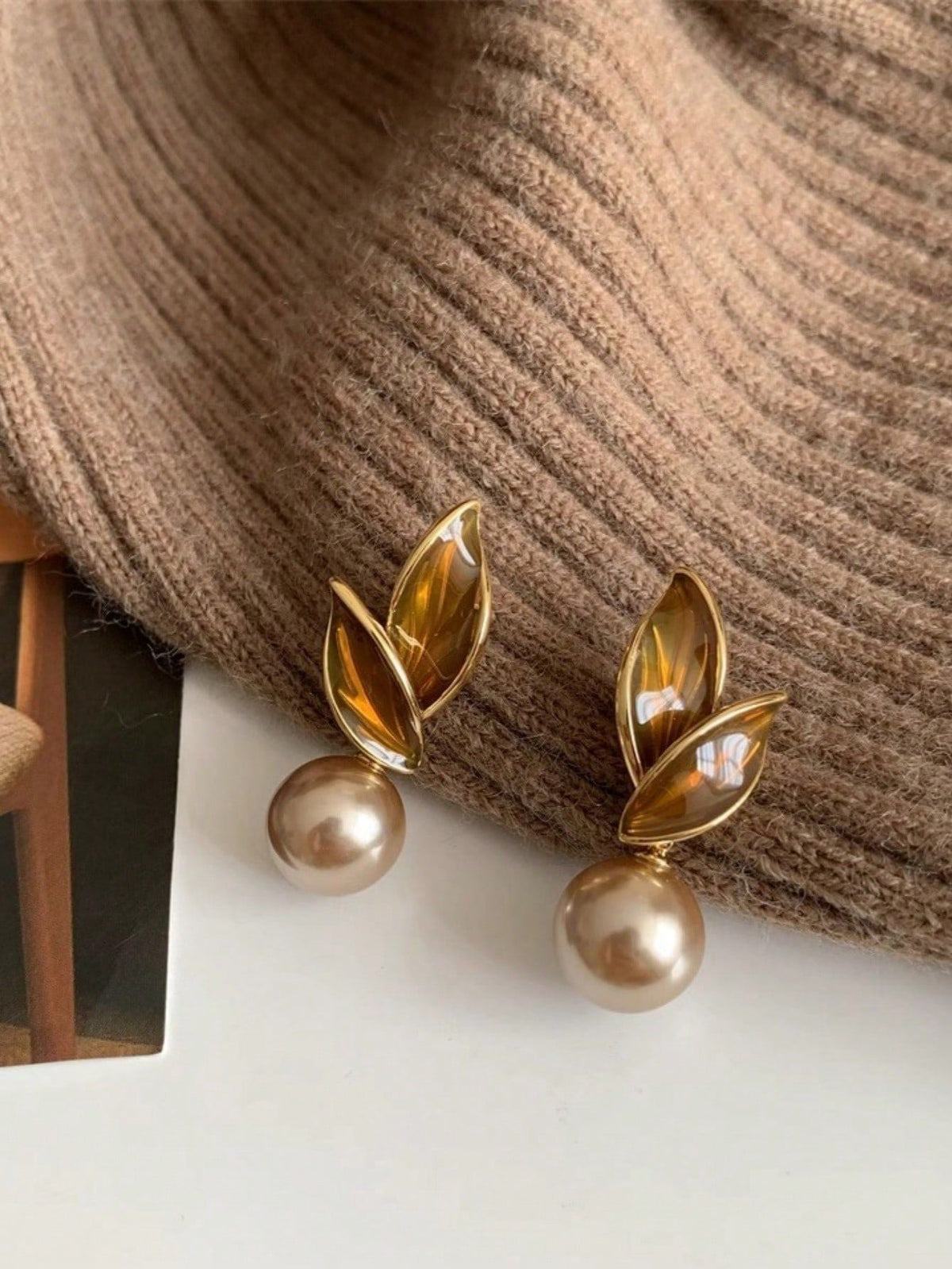 Women's Beach Style Retro Exaggerated Golden Scallop Versatile Creative Shell Starfish Earrings