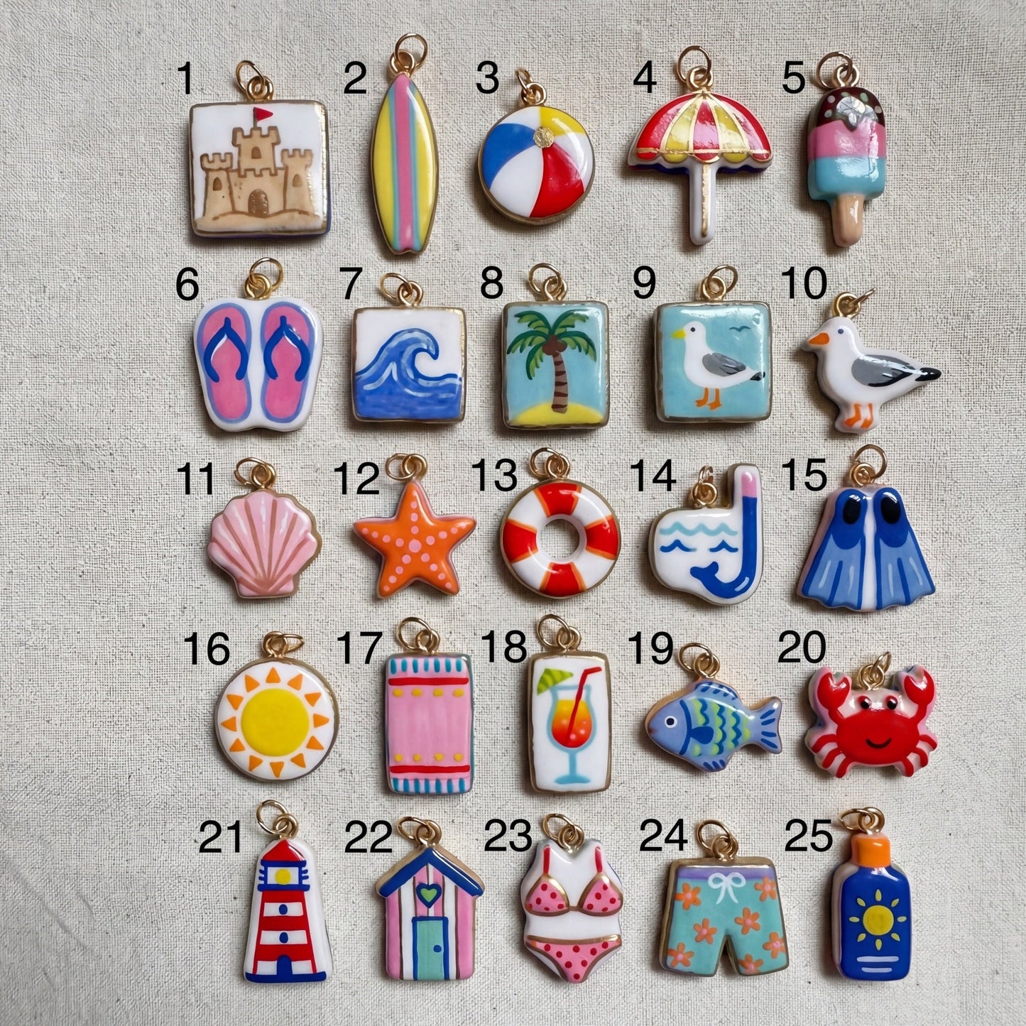 Summer Beach Style Enamel Ocean Holiday Necklaces