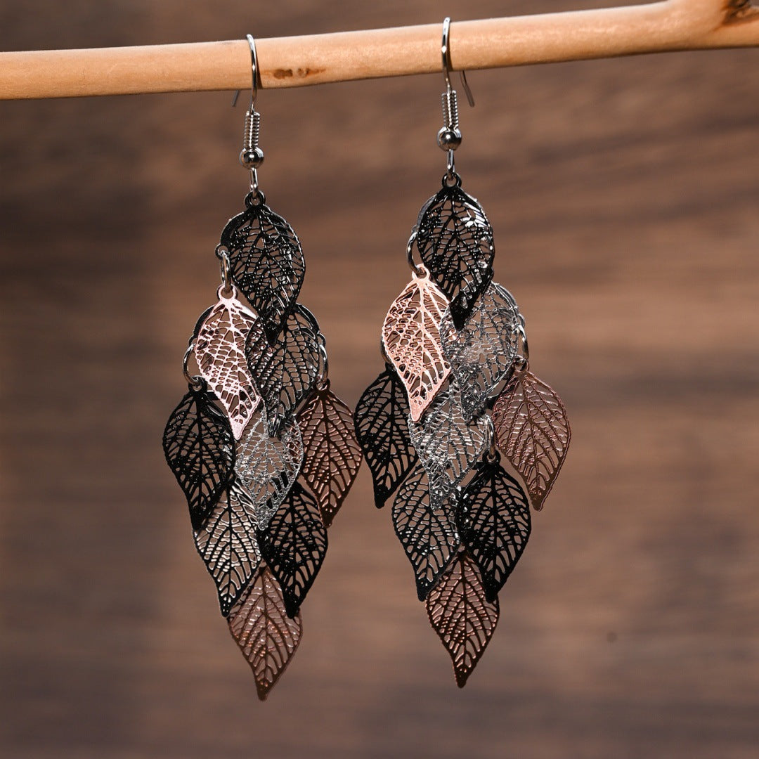 Women's Beach Style Retro Exaggerated Golden Scallop Versatile Creative Shell Starfish Earrings