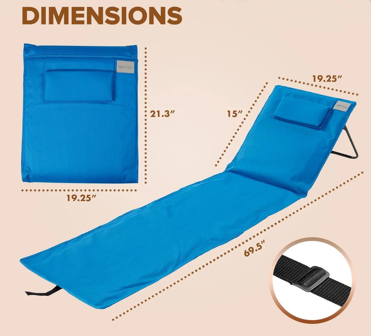 Portable Beach Mat - Foldable Travel Mat