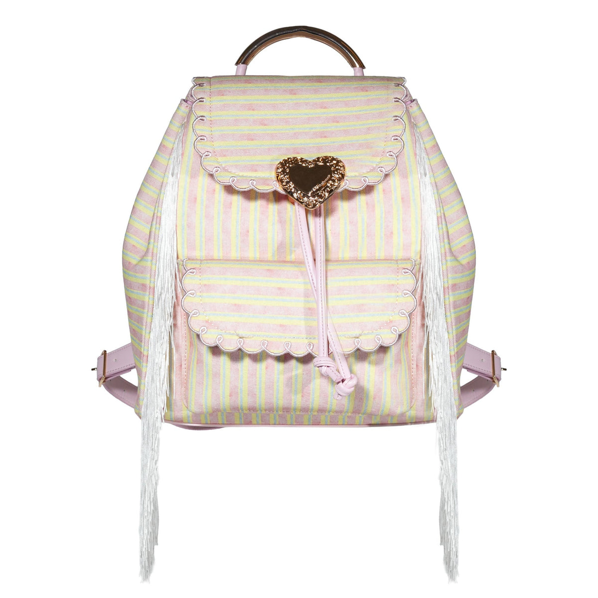 Seaside Sweetheart Fringe Backpack Denim