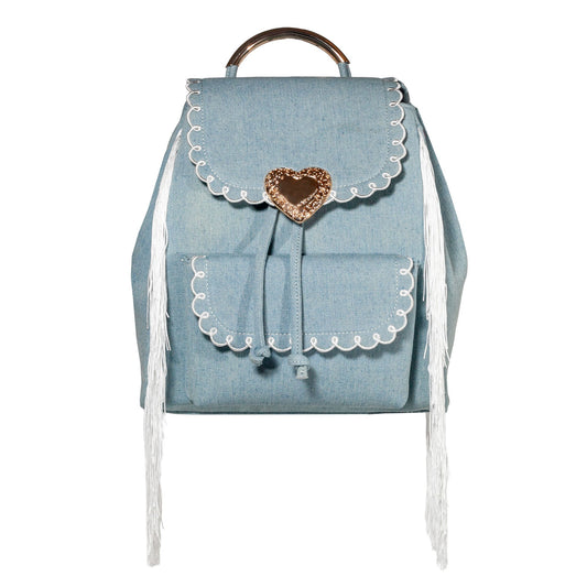 Seaside Sweetheart Fringe Backpack Denim