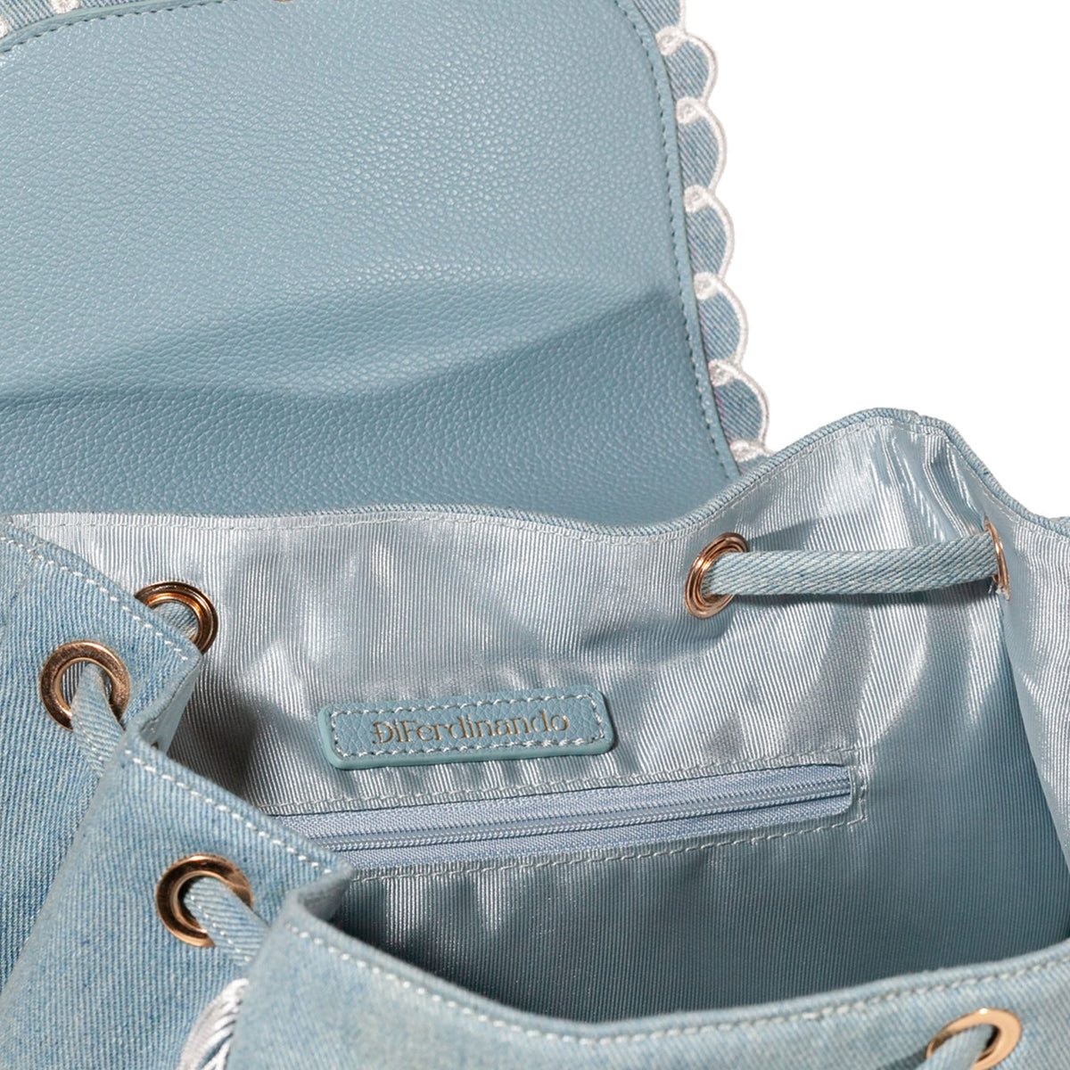 Seaside Sweetheart Fringe Backpack Denim