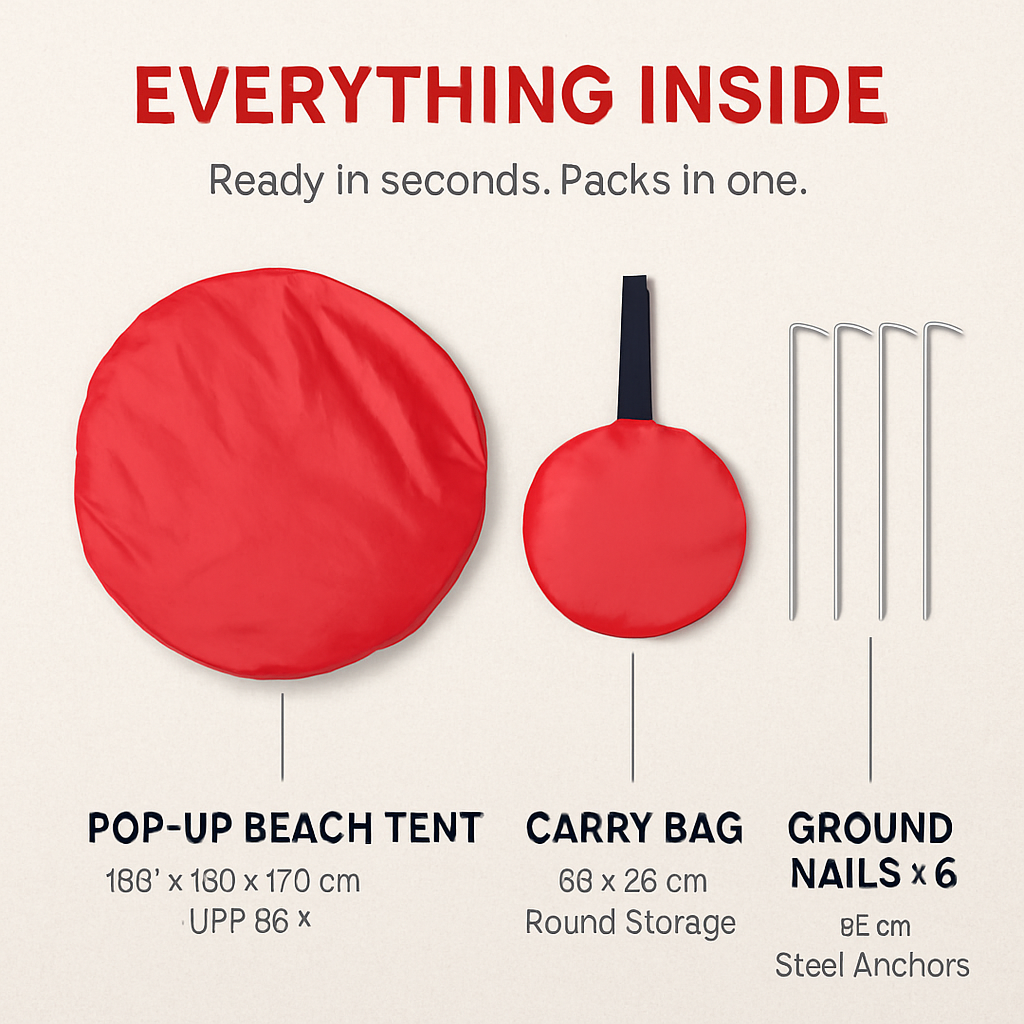 Pop Up Beach Tent UV Shelter for 2-3 with Net Window